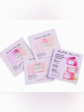 🆕 GLOW RECIPE Korean Toner Pad Collection Trial Set - 3 Sachets NIB